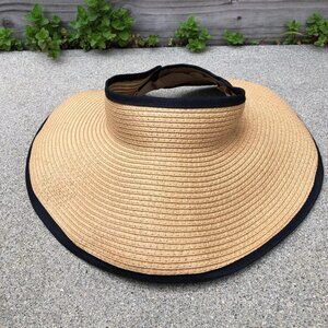 INC INTERNATIONAL CONCEPTS Paper Sun Hat Women's One Size Wide Brim Floppy Visor